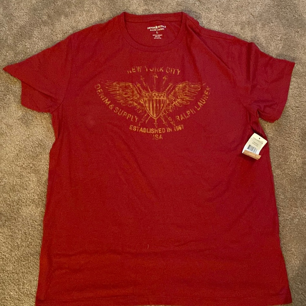 Burgundy Denim&Supply Ralph Lauren t-shirt